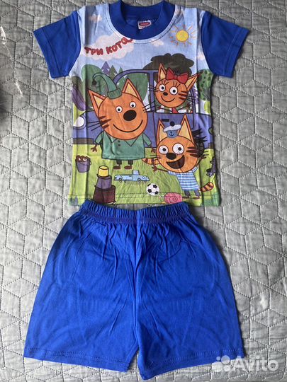 Костюм детский три кота синий