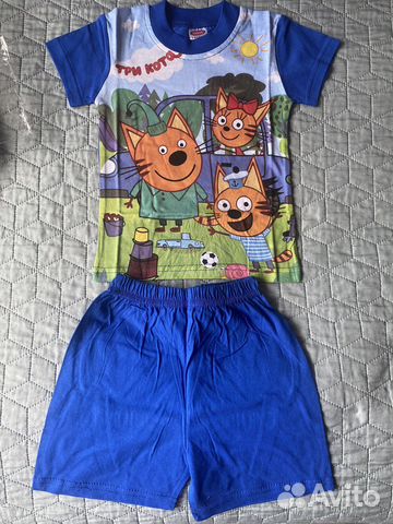 Костюм детский три кота синий