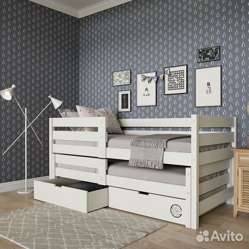 Детская кровать из березы для 2-х детей