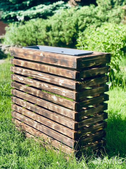 Кашпо для цветов деревянное