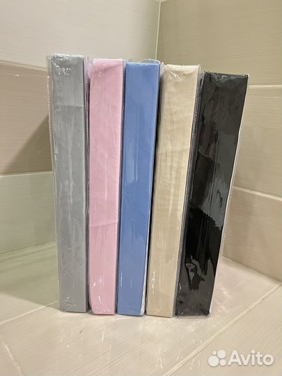 Простынь на резинке, страйп сатин 180х200 см