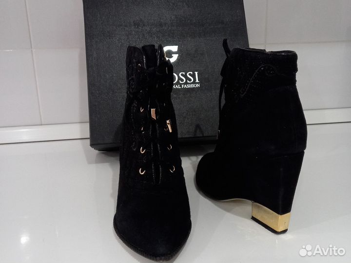 Ботильоны женские 38 размер натуральная замша