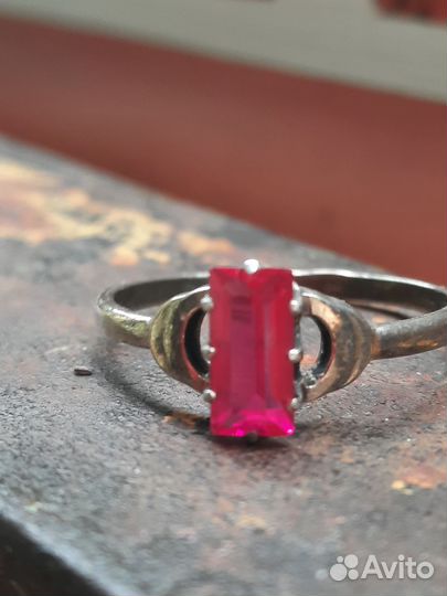 Кольцо серебро 875 проба