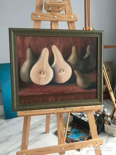 Картина маслом на холсте 40*50 Груши