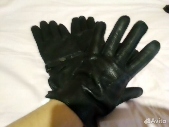 Мужские кожаные перчатки олень