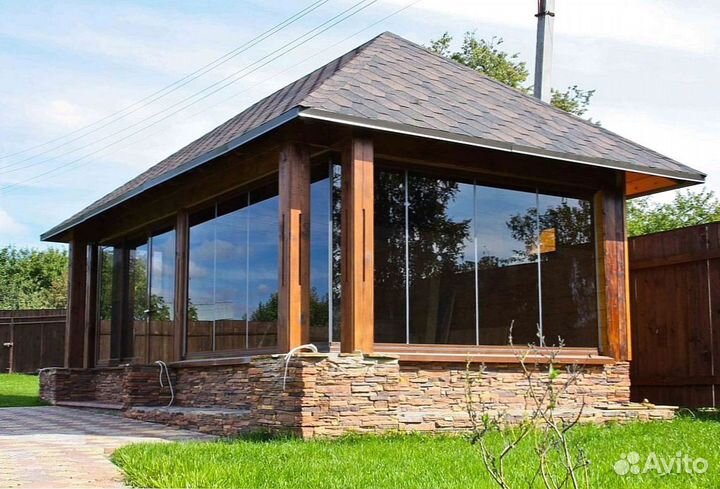 Безрамное (панорамное) остекление веранд