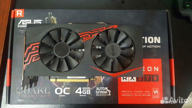 Видеокарта asus rx 570 4gb