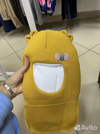 Шапка шлем для девочки новая