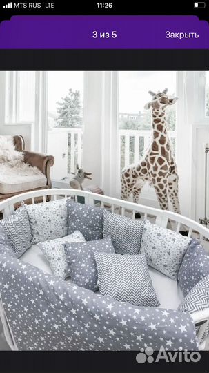 Бортики и одеяло в детскую кроватку