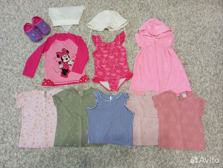 Пакет фирменных летних вещей на девочку 92 размер