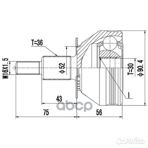 Шрус наружный перед прав/лев Z88475R Zikmar