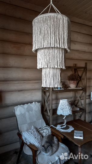 Абажур люстра макраме