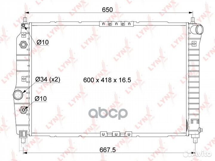 Радиатор охлаждения паяный MT chevrolet Aveo/Ka