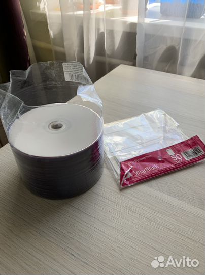 Пустые DVD-R под печать. (50 шт, с конвертами)