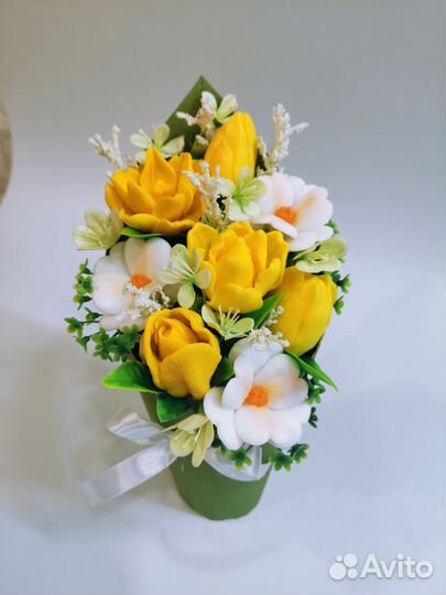 Мыло букеты тюльпаны