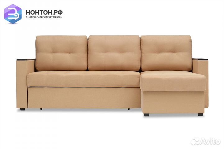 Диван угловой дельфин Атланта Лайт бежевый