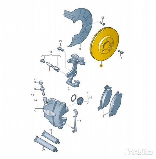 Тормозной диск передний Volkswagen Polo cwva 2021