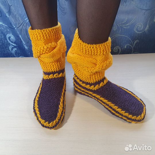 Вязанные гольфы ручной работы