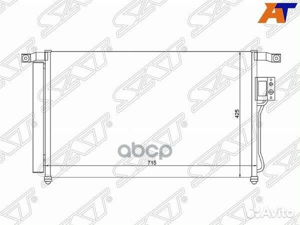 Радиатор кондиционера Hyundai Santa Fe 05-12