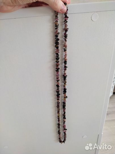 Бусы из натурального турмалина