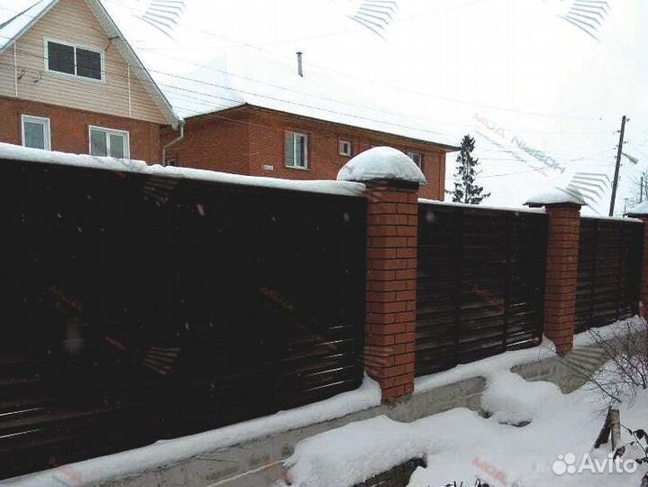 Забор жалюзи горизонтальный