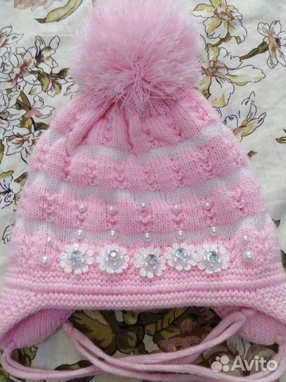 Шапка на девочку 1,5 - 2 года