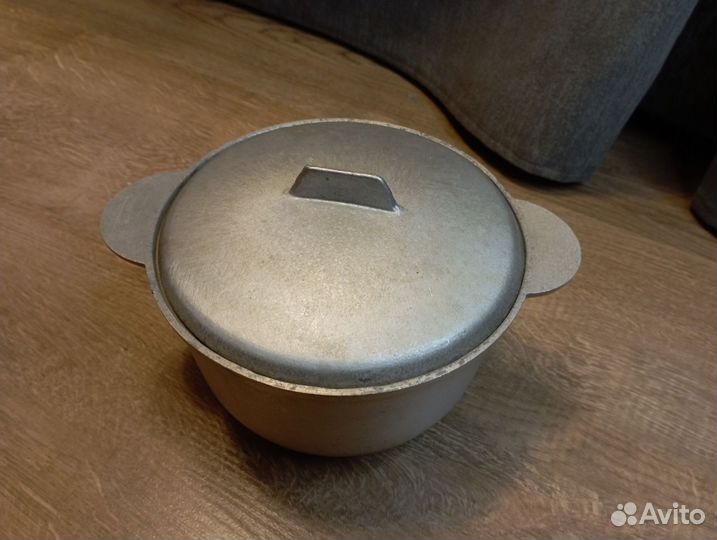 Алюминиевая кастрюлька, объем 1,5 литра. СССР