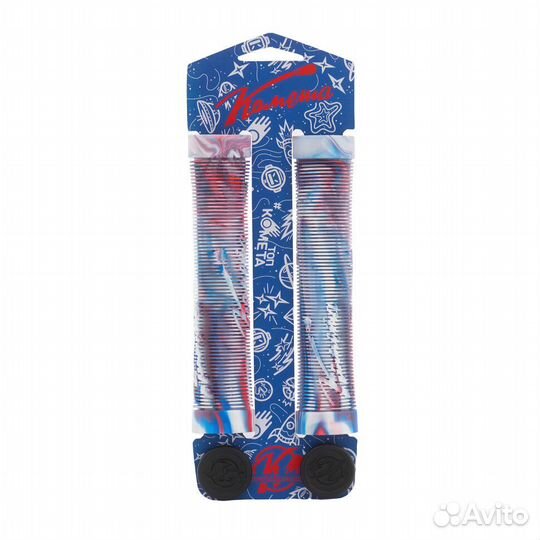 Грипсы самокат Комета Альфа Триколор (+ заглушки)