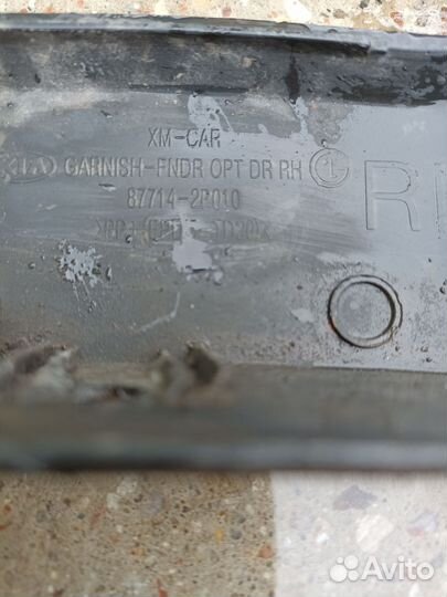 Kia Sorento 2 передняя правая накладка крыла