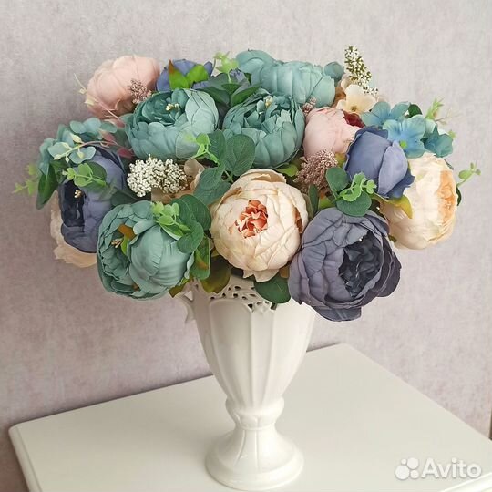 Искусственные цветы, букеты, пионы