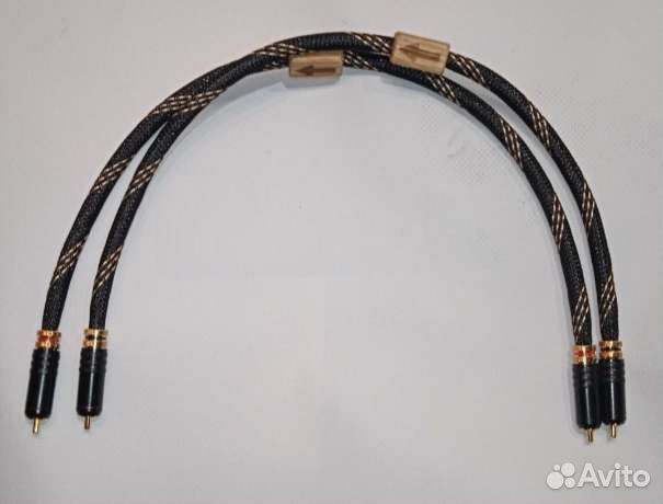 Межблочный RCA кабель моножила серебро