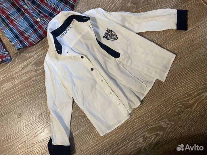 Рубашки на мальчика, размеры на фото