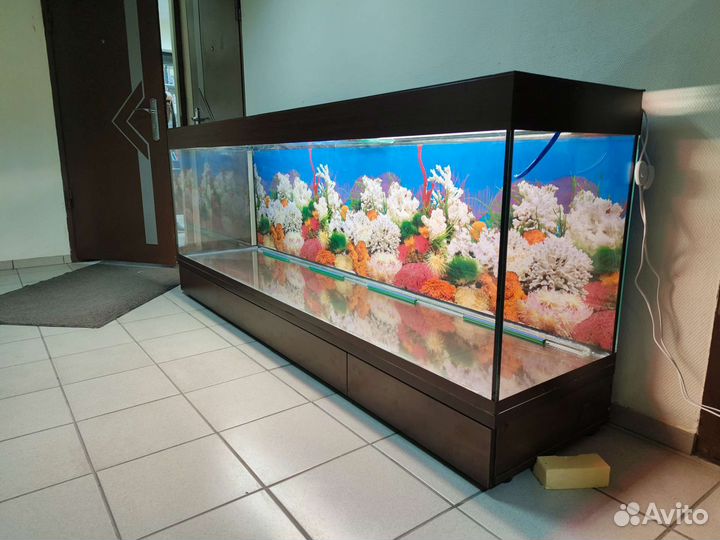 Аквариум 800 свет биофильтр фон подставка