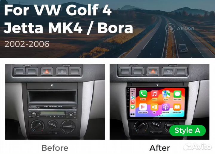 Магнитола Android VW Golf 4 IV Jetta MK4 02-06 г