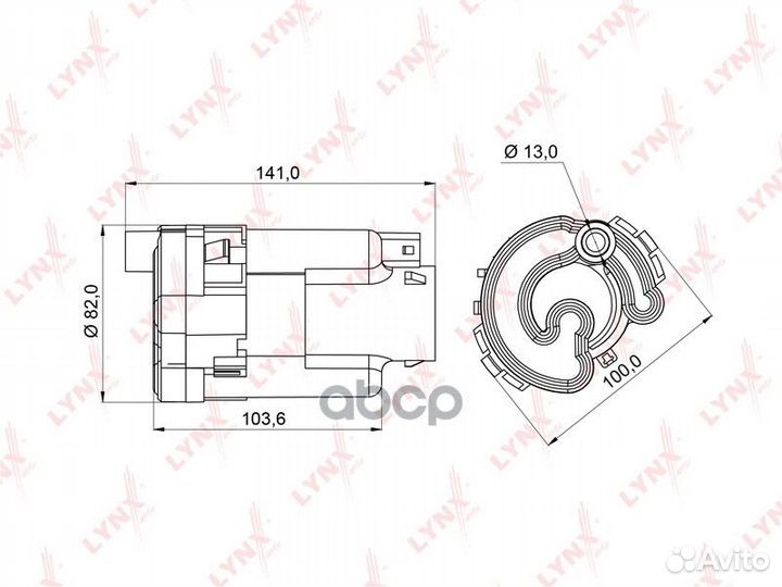 Фильтр топливный LF991M lynxauto