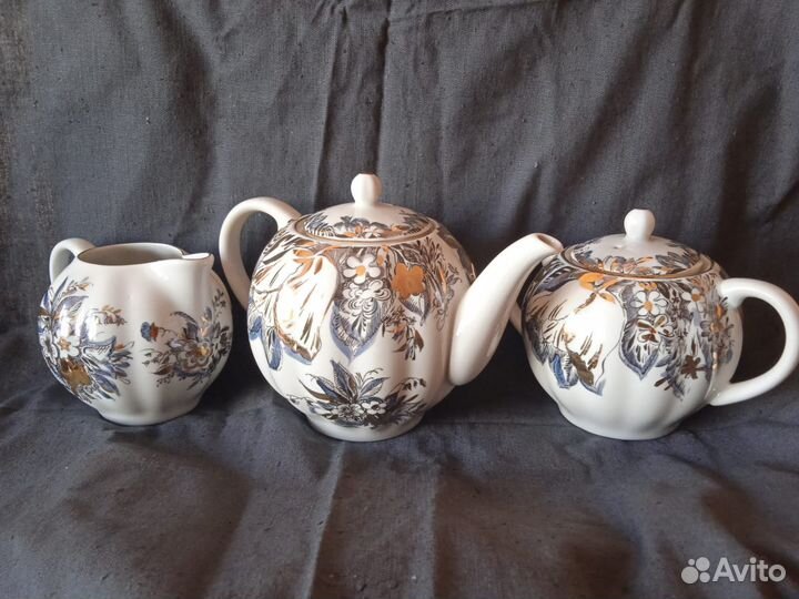 Чайник заварочный, сахарница, сливочник новые