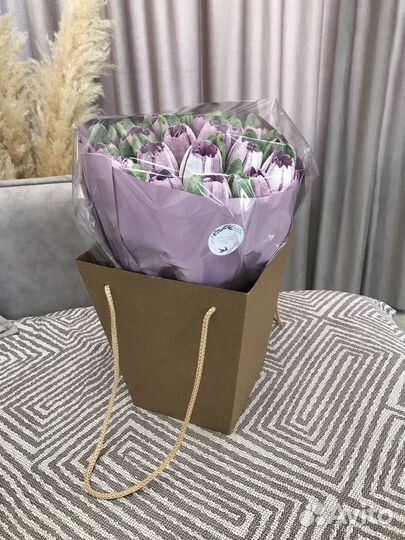 Зефирный букет, букет тюльпанов