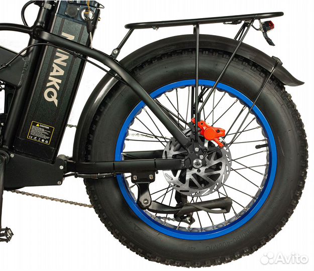 Электровелосипед Minako F10 dual, синий