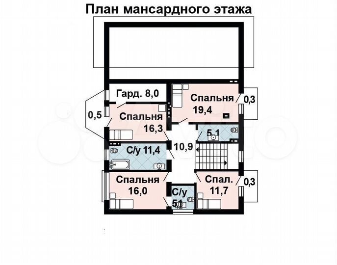 Таунхаус 367 м² на участке 2 сот.