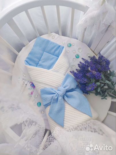 Конверт на выписку из муслина осень