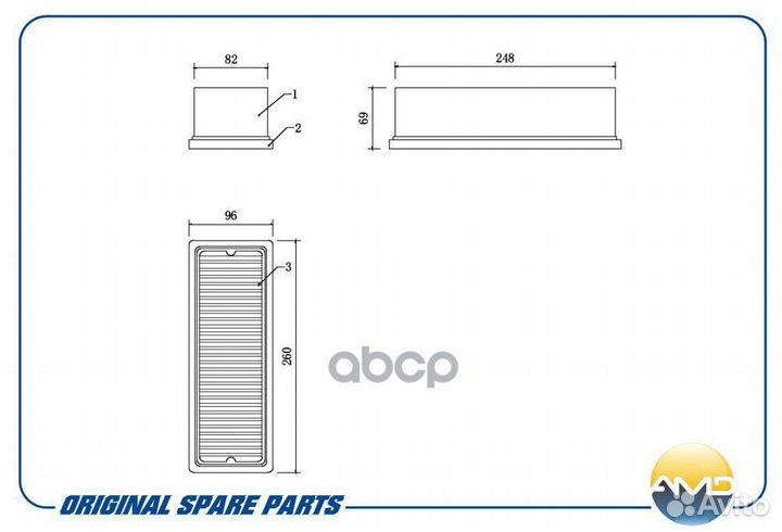 Фильтр воздушный AMD.FA775 AMD