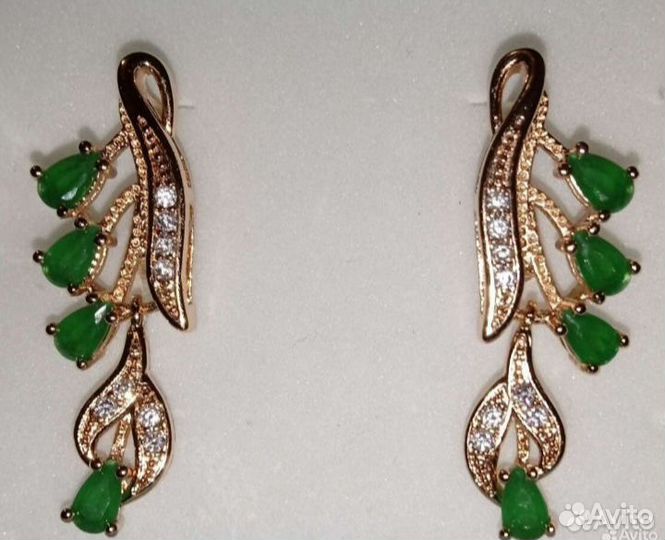 Позолоченные серьги 