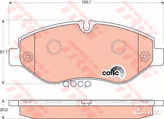 Колодки передние GDB1747 TRW