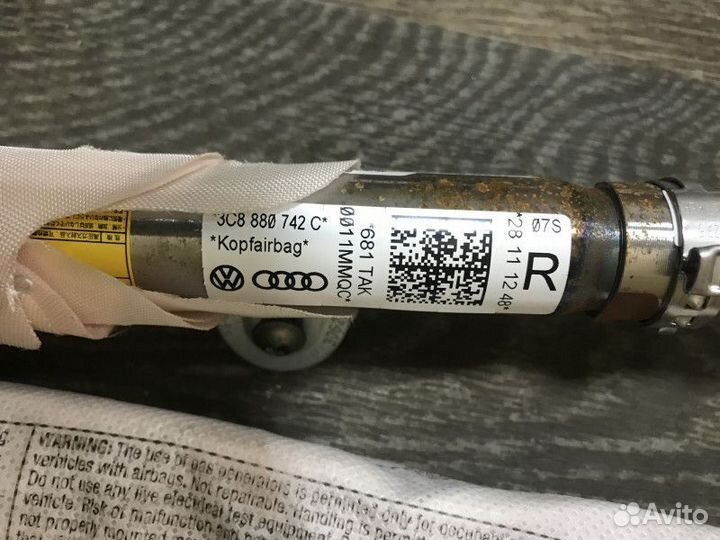 Подушка безопасности правая (шторка) Пассат сс