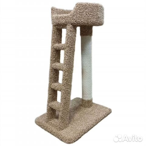 Домик для кошки с лесенкой и большой лежанкой