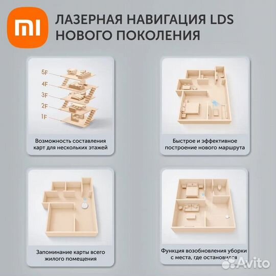 Робот-пылесос Xiaomi Robot Vacuum-Mop 2 Pro, новый