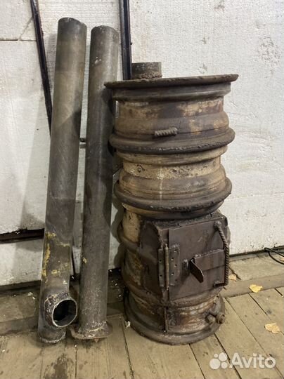 Печь буржуйка на дровах