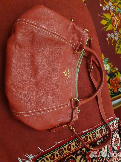 Сумка натуральная кожа prada оригинал