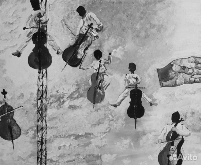 Картина холст акрил 