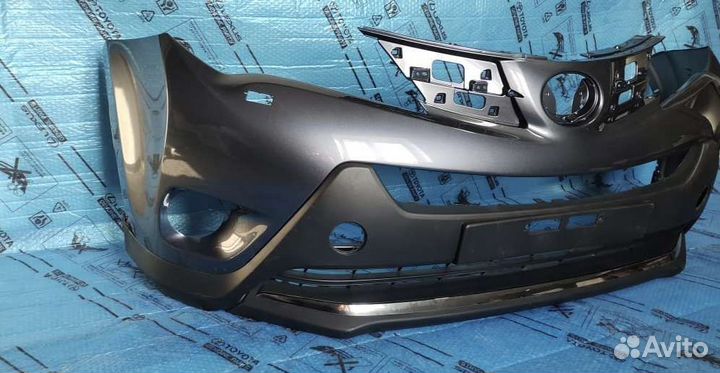 Передний бампер Рав 4 -4 серый под установку 13-15